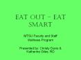 Eat Out   Eat Smart MTSU Faculty and Staff Wellness Progra