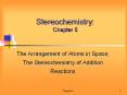 Chapter 5 The Arrangement of Atoms in Space; Th