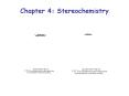 Chapter 4: Stereochemistry Introduction To Stereochemistr