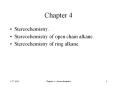 Chapter 4 Stereochemistry. Stereochemistry of open chai