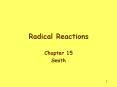 Radical Reactions Chapter 15 Smith Introduction A radical i