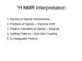 1H NMR Interpretation Number of Signals (Resonances