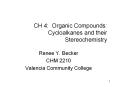 CH 4: Organic Compounds: Cycloalkanes and thei
