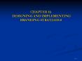 CHAPTER 11: DESIGNING AND IMPLEMENTING BRANDING STRATEGIE