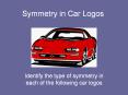 Symmetry in Car Logos Identify the type of symmetry in eac