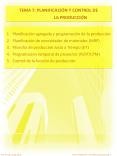 TEMA 7: PLANIFICACI N Y CONTROL DE LA PRODUCCI N Planificac