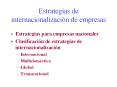 Estrategias de internacionalizaci n de empresas Estrategia