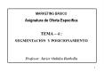 MARKETING B SICO Asignatura de Oferta Espec fica TEMA   4