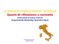 IL MERCATO PUBBLICITARIO IN ITALIA Spunti di riflessione 