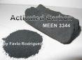 Activated carbon is a material derived mostly from charcoa