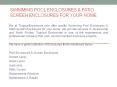 Swimming Pool Enclosures & Patio Screen Enclosures for Your Home