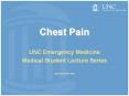 Chest Pain UNC Emergency Medicine Medical Student Lectur