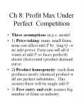 Short Run profit for p.c. firm: P - ATC at q* = averag