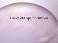 Basics of Experimentation Basics of Experimentatio