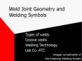 Weld Joint Geometry and Welding Symbols Types of weld