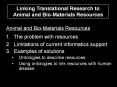 Linking Translational Research to Animal and Bio-Material