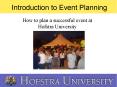 Introduction to Event Planning How to plan a successfu