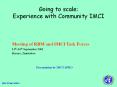 Going to scale: Experience with Community IMCI Meeting o