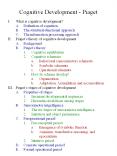 Cognitive Development - Piaget What is cognitiv