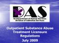 Outpatient Substance Abuse Treatment Licensure Regulation