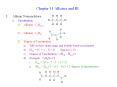 Chapter 11 Alkenes and IR Alkene Nomenclature Unsaturatio