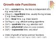 Growth-rate Functions O(1)   constant time, the time i