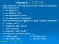 Warm Up 1/17/08 What important event in animal evolutio