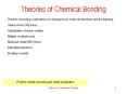 Theories of Chemical Bonding Theories of bondin