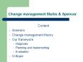 Change management Marks & Spencer Content Scenario Chang