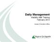 Daily Management Visibility Wall Training February 201