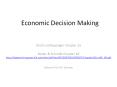 Economic Decision Making Ulrich and Eppinger Chapter 1