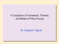 A Comparison of Frameworks, Theories, and Models of Polic