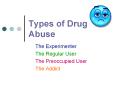 Types of Drug Abuse The Experimenter The Regular User Th