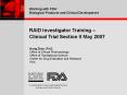 RAID Investigator Training   Clinical Trial Section II Ma