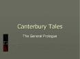 Canterbury Tales The General Prologue Canterbury Tale