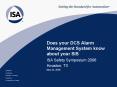 Does your DCS Alarm Management System know about your SI