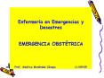 Enfermer a en Emergencias y Desastres EMERGENCIA OBST TRIC