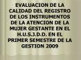 evaluacion de la calidad del registro de los instrumentos d