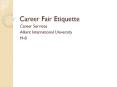 Career Fair Etiquette Career Services Alliant Internationa
