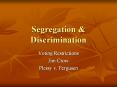 Segregation & Discrimination Voting Restrictions Jim Cro