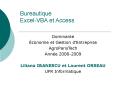 Bureautique Excel-VBA et Access Dominante  conomie e