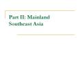 Part II: Mainland Southeast Asia Introduction to the Music