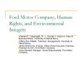 Ford Motor Company, Human Rights, and Environmenta