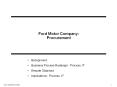 Ford Motor Company: Procurement Background Business Proces