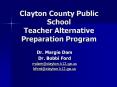 Clayton County Public School Teacher Alternative Preparatio