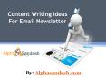 Content Writing Ideas For Email Newsletter