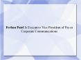 Ferhan Patel Is Executive Vice President of Payza Corporate Communications