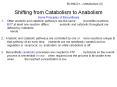 Shifting from Catabolism to Anabolism Some Principles o