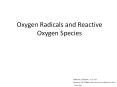 Oxygen Radicals and Reactive Oxygen Species ENRIQUE CADENA