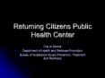 Returning Citizens Public Health Center City of Detroi